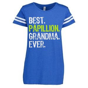 Best Papillion Grandma Ever Dog Lover Enza Ladies Jersey Football T-Shirt