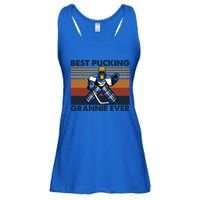 Best Pucking Grannie Ever Funny Hockey Grandma Saying Gift Ladies Essential Flowy Tank