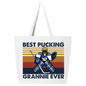 Best Pucking Grannie Ever Funny Hockey Grandma Saying Gift 25L Jumbo Tote