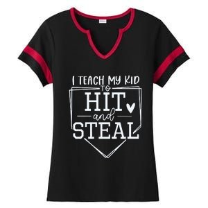 Baseball Player Gift Funny Baseball Mom Ladies Halftime Notch Neck Tee