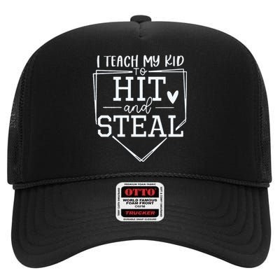 Baseball Player Gift Funny Baseball Mom High Crown Mesh Back Trucker Hat