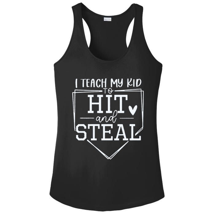 Baseball Player Gift Funny Baseball Mom Ladies PosiCharge Competitor Racerback Tank