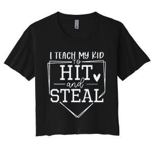 Baseball Player Gift Funny Baseball Mom Women's Crop Top Tee