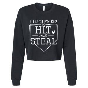 Baseball Player Gift Funny Baseball Mom Cropped Pullover Crew