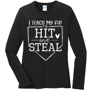 Baseball Player Gift Funny Baseball Mom Ladies Long Sleeve Shirt