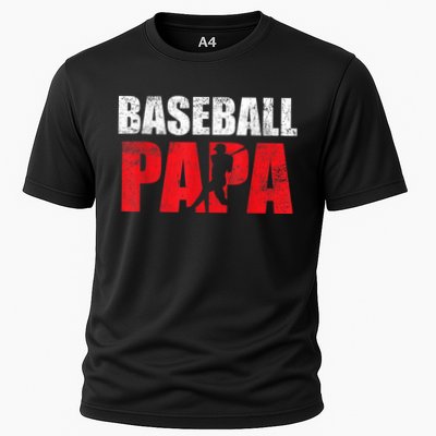 Baseball Papa Grandpa Fans Gift Cooling Performance Crew T-Shirt