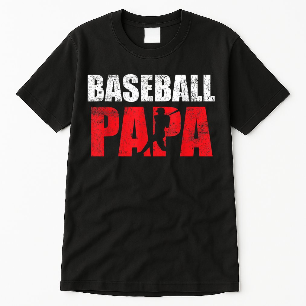 Baseball Papa Grandpa Fans Gift Tall T-Shirt