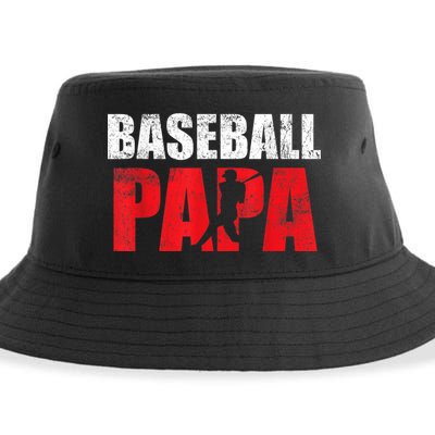 Baseball Papa Grandpa Fans Gift Sustainable Bucket Hat