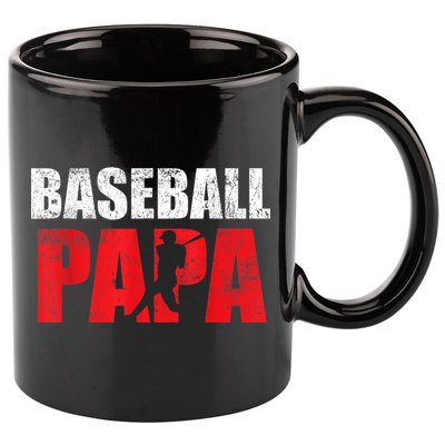 Baseball Papa Grandpa Fans Gift 11oz C Handle Ceramic Mug