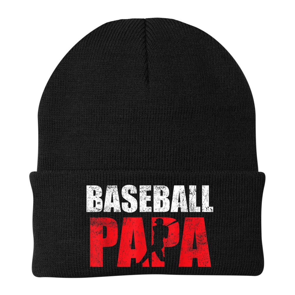 Baseball Papa Grandpa Fans Gift Beanie