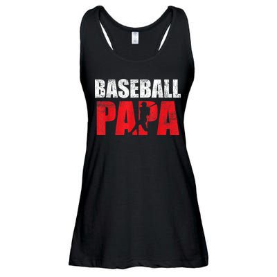 Baseball Papa Grandpa Fans Gift Ladies Essential Flowy Tank
