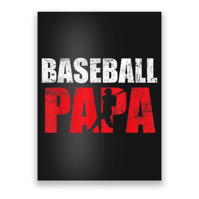 Baseball Papa Grandpa Fans Gift Poster