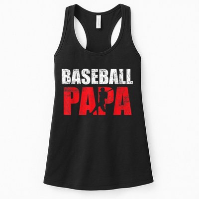 Baseball Papa Grandpa Fans Gift Womens Tank Top