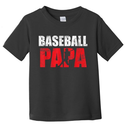 Baseball Papa Grandpa Fans Gift Toddler T-Shirt