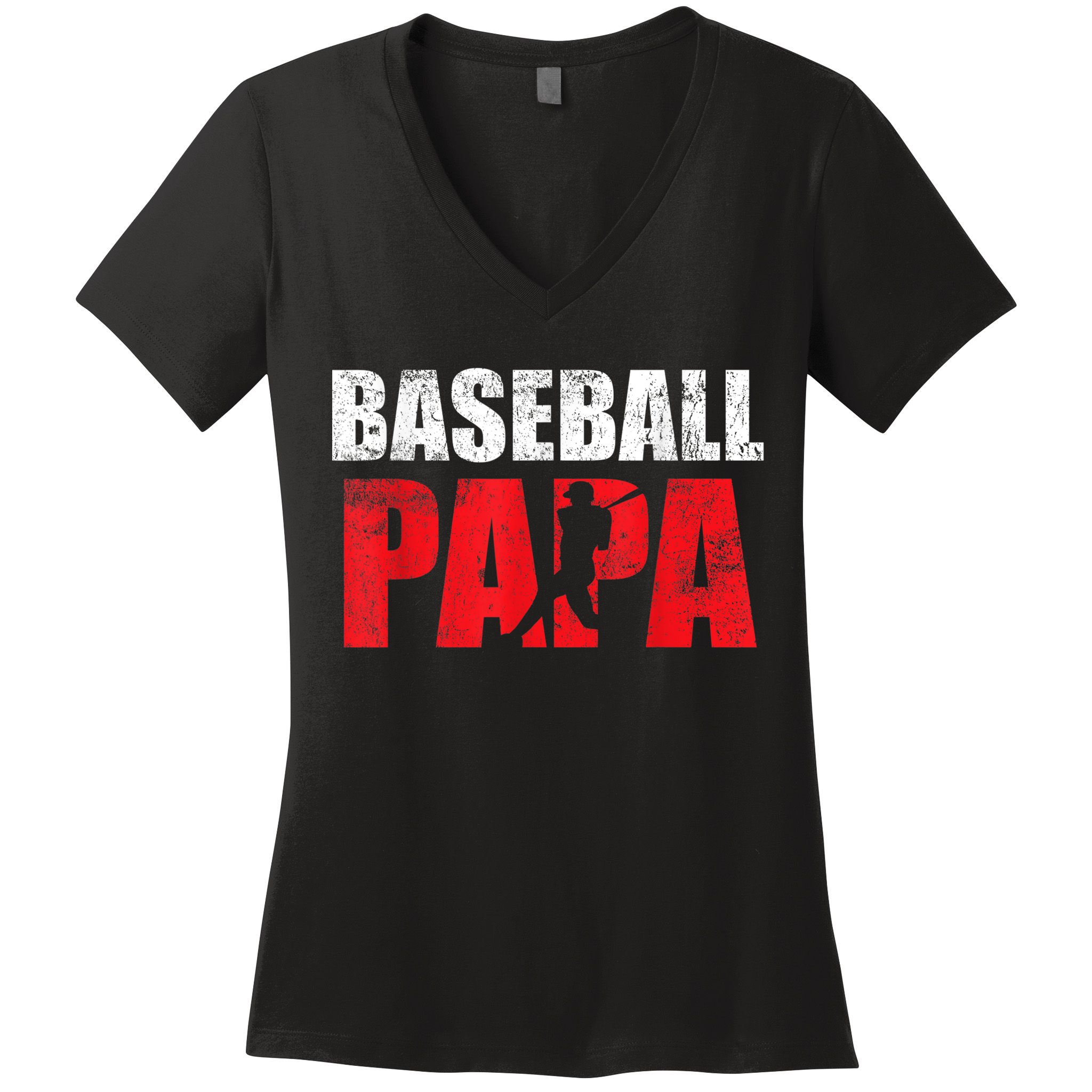 Baseball Papa Grandpa Fans Gift Women's V-Neck T-Shirt