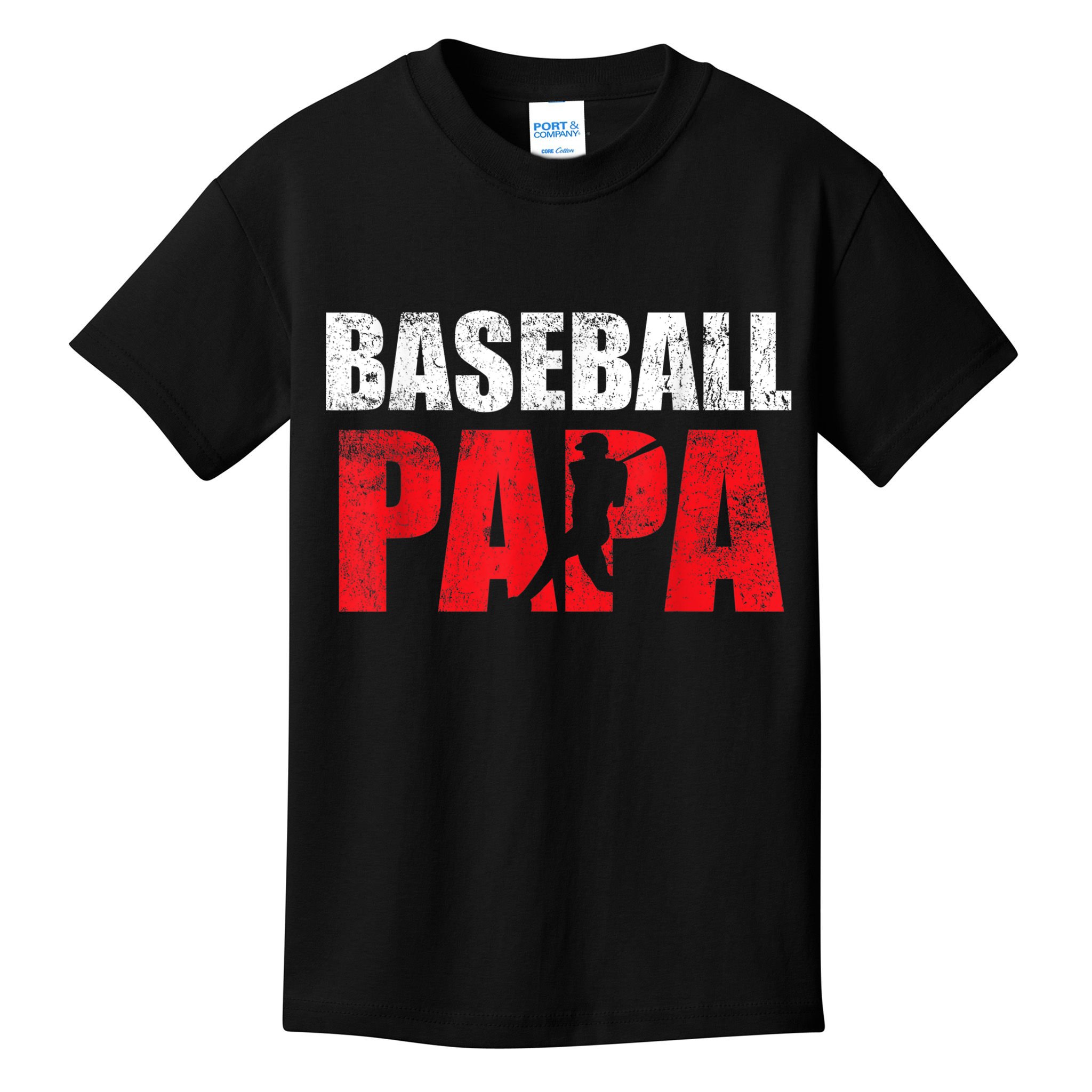 Baseball Papa Grandpa Fans Gift Kids T-Shirt