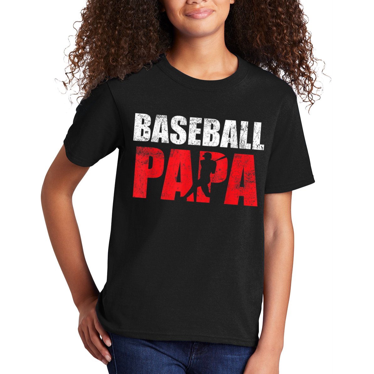 Baseball Papa Grandpa Fans Gift Kids T-Shirt