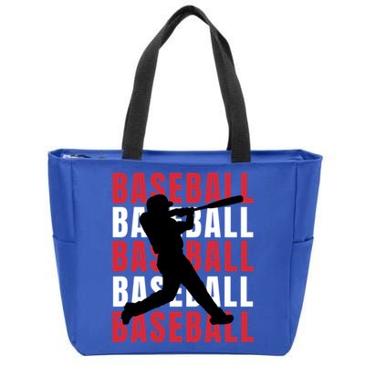 Baseball Player Gift Zip Tote Bag