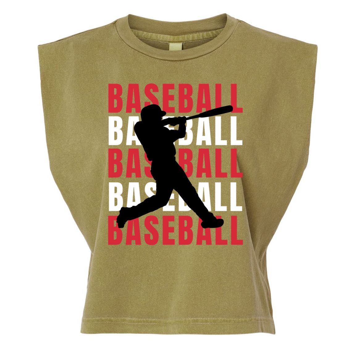 Baseball Player Gift Garment-Dyed Women's Muscle Tee