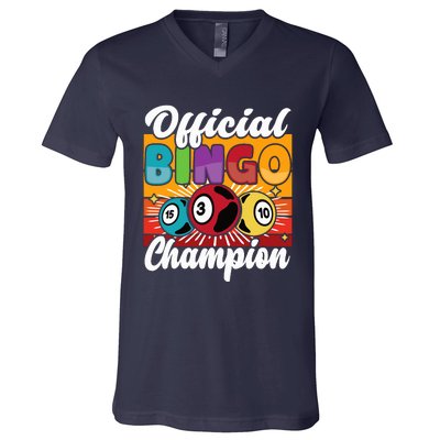 Bingo Player Gambling Bingo Champion V-Neck T-Shirt