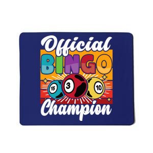 Bingo Player Gambling Bingo Champion Mousepad