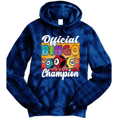 Bingo Player Gambling Bingo Champion Tie Dye Hoodie