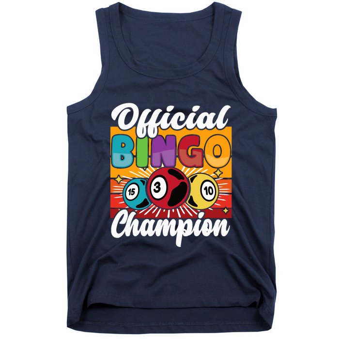 Bingo Player Gambling Bingo Champion Tank Top