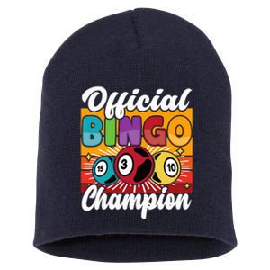 Bingo Player Gambling Bingo Champion Short Acrylic Beanie