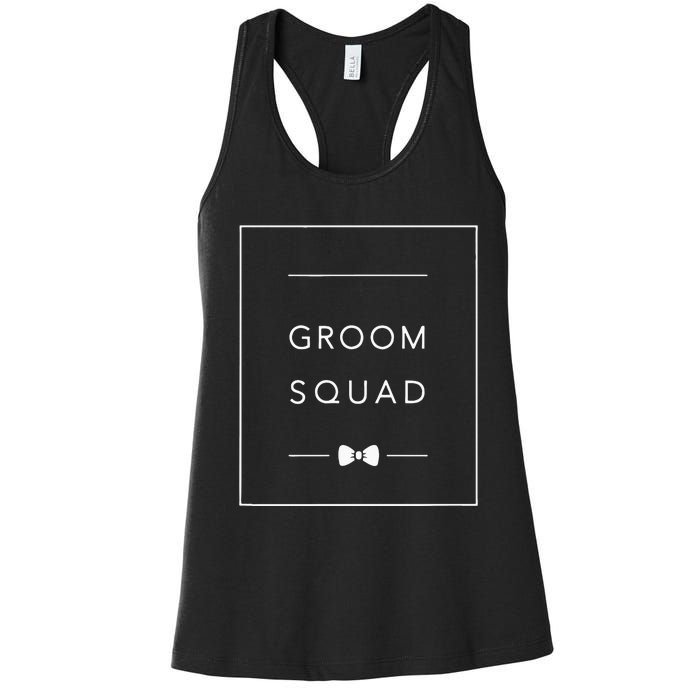 Bachelor Party Groom Squad Matching Groomsmen Women's Racerback Tank