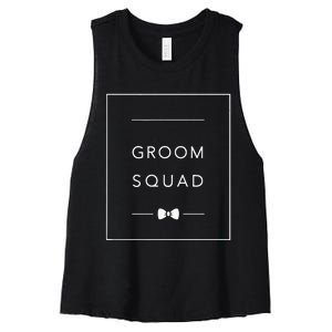 Bachelor Party Groom Squad Matching Groomsmen Women's Racerback Cropped Tank