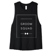 Bachelor Party Groom Squad Matching Groomsmen Women's Racerback Cropped Tank