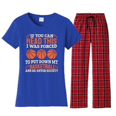 Basketball Player Great Gift Hoops Streetball Baller Ring Basketball Gift Women's Flannel Pajama Set