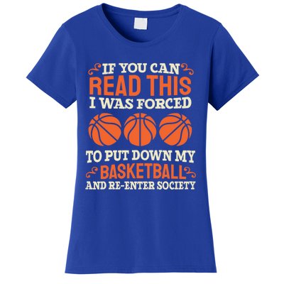 Basketball Player Great Gift Hoops Streetball Baller Ring Basketball Gift Women's T-Shirt