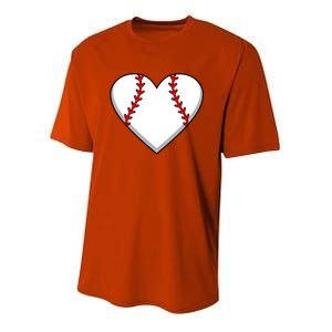 Baseball Player Heart Sports Lover Coach Graphic Great Gift Youth Performance Sprint T-Shirt