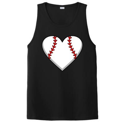 Baseball Player Heart Sports Lover Coach Graphic Great Gift PosiCharge Competitor Tank