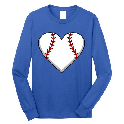 Baseball Player Heart Sports Lover Coach Graphic Great Gift Long Sleeve Shirt