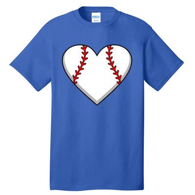 Baseball Player Heart Sports Lover Coach Graphic Great Gift Tall T-Shirt