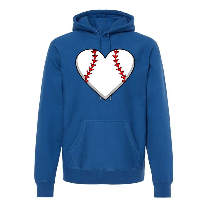 Baseball Player Heart Sports Lover Coach Graphic Great Gift Premium Hoodie