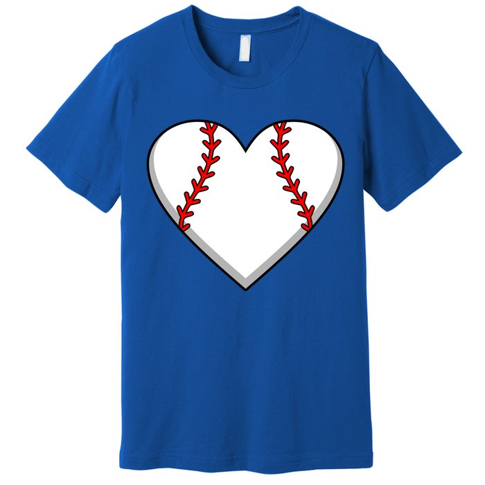 Baseball Player Heart Sports Lover Coach Graphic Great Gift Premium T-Shirt