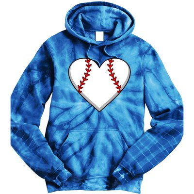 Baseball Player Heart Sports Lover Coach Graphic Great Gift Tie Dye Hoodie