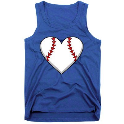 Baseball Player Heart Sports Lover Coach Graphic Great Gift Tank Top