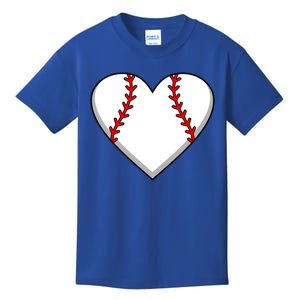 Baseball Player Heart Sports Lover Coach Graphic Great Gift Kids T-Shirt