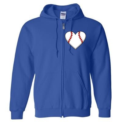 Baseball Player Heart Sports Lover Coach Graphic Great Gift Full Zip Hoodie