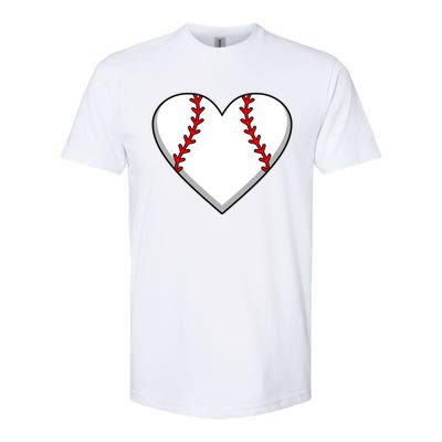 Baseball Player Heart Sports Lover Coach Graphic Great Gift Softstyle CVC T-Shirt