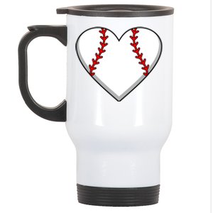 Baseball Player Heart Sports Lover Coach Graphic Great Gift Stainless Steel Travel Mug