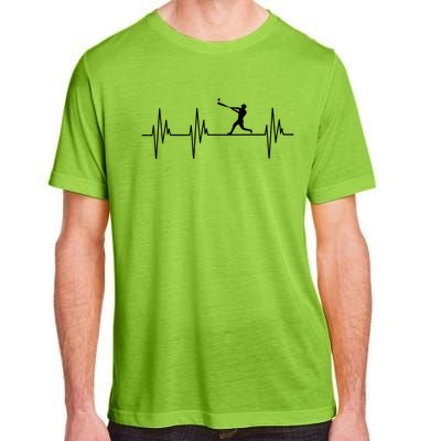 Baseball Player Heartbeat Sports Lover Coach Graphic Meaningful Gift Adult ChromaSoft Performance T-Shirt