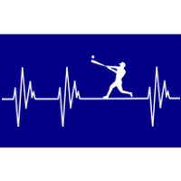 Baseball Player Heartbeat Sports Lover Coach Graphic Meaningful Gift Bumper Sticker