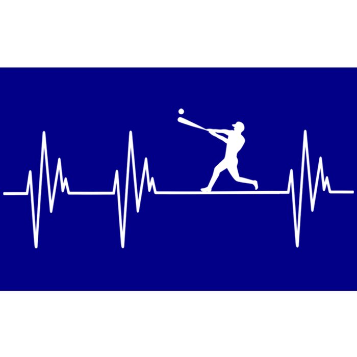 Baseball Player Heartbeat Sports Lover Coach Graphic Meaningful Gift Bumper Sticker