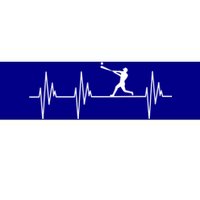 Baseball Player Heartbeat Sports Lover Coach Graphic Meaningful Gift Bumper Sticker