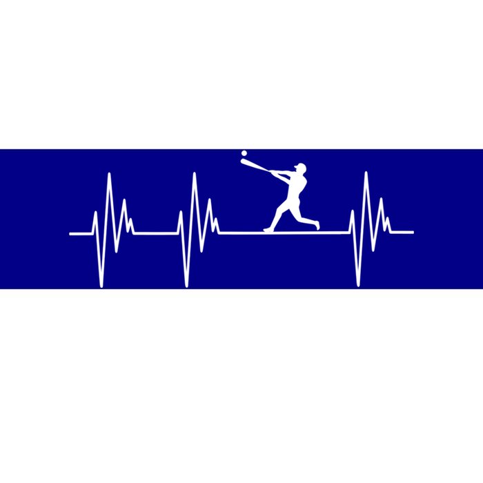 Baseball Player Heartbeat Sports Lover Coach Graphic Meaningful Gift Bumper Sticker